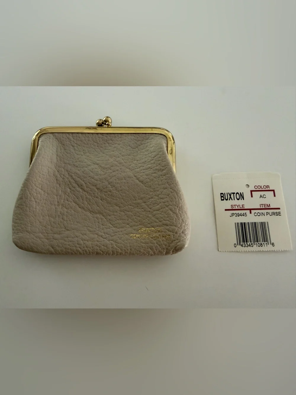 100% leather Buxton Lock Coin Purse